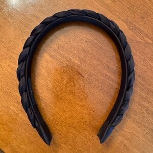 J Crew Black Satin Braided Headband